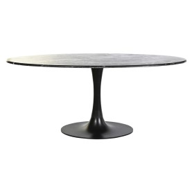 Dining Table DKD Home Decor Black Metal Marble 180 x 100 x 76 cm by DKD Home Decor, Dining Tables - Ref: S3040511, Price: 573...