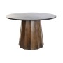 Table de Salle à Manger DKD Home Decor Noir Marron Marbre Bois de manguier 120 x 120 x 76 cm de DKD Home Decor, Tables - Réf ...