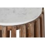 Mesa de apoio DKD Home Decor Branco Natural Mármore Madeira de mangueira 47 x 47 x 58 cm de DKD Home Decor, Jogos de móveis -...