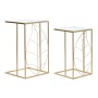 Conjunto de 2 mesas DKD Home Decor Dourado 37 x 37 x 65 cm de DKD Home Decor, Jogos de móveis - Ref: S3040657, Preço: 82,84 €...