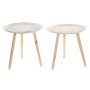 Table d'appoint DKD Home Decor Marron Blanc Pin Bois MDF 44 x 44 x 43 cm (2 Unités) de DKD Home Decor, Tables - Réf : S304073...