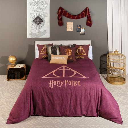 Copripiumino Harry Potter Deathly Hallows Multicolore 175 Fili 220 x 2