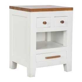 Table de Nuit Alexandra House Living Blanc Bois MDP 29 x 59 x 29 cm 1 porte | Tienda24 - Global Online Shop Tienda24.eu