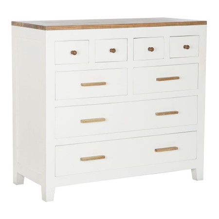 Cassettiera DKD Home Decor Bianco Marrone Acacia Legno di mango Città 110 x 45 x 100 cm | Tienda24 - Global Online Shop Tienda24.eu