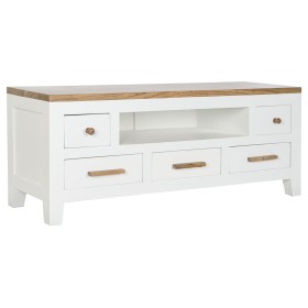 Mobile TV DKD Home Decor Bianco Marrone Acacia Legno di mango 125 x 40 x 50 cm di DKD Home Decor, Tavoli e porta TV - Rif: S3...