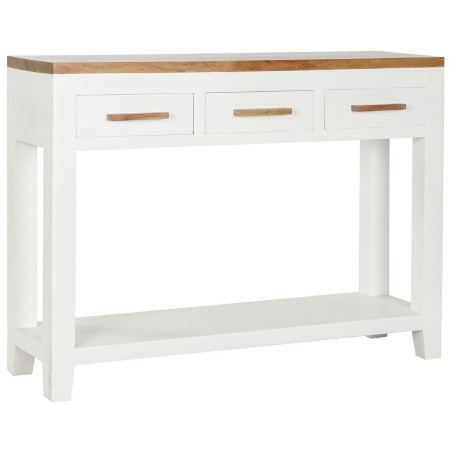 Table d'appoint DKD Home Decor Blanc Marron Acacia Bois de manguier 110 x 30 x 80 cm de DKD Home Decor, Tables - Réf : S30526...