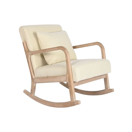 Fauteuil à Bascule Home ESPRIT Blanc Naturel Bois d'hévéa 66 x 88 x 78 cm de Home ESPRIT, Chaises - Réf : S3054262, Prix : 25...