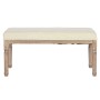 Banqueta Home ESPRIT Blanco Natural Poliéster Madera de caucho 100 x 38 x 43 cm de Home ESPRIT, Sillas - Ref: S3054264, Preci...