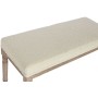 Banqueta Home ESPRIT Branco Natural Poliéster Madeira da borracha 100 x 38 x 43 cm de Home ESPRIT, Cadeiras - Ref: S3054264, ...