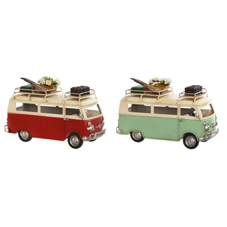 Deko-Figur Home ESPRIT Transporter Rot grün Vintage 25 x 12 x 17 cm (2 Stück) von Home ESPRIT, Ornamente - Ref: S3054292, Pre...