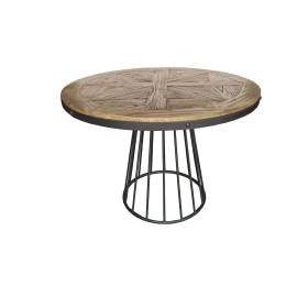 Dining Table Home ESPRIT Natural Wood Metal 110 x 110 x 78 cm by Home ESPRIT, Dining Tables - Ref: S3054315, Price: 543,22 €,...