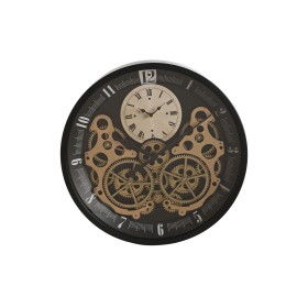 Reloj de Pared Home ESPRIT Negro Dorado Metal Cristal Engranajes 46 x 7,3 x 46 cm de Home ESPRIT, Relojes de pared - Ref: S30...