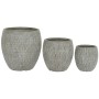 Set di vasi da fiori Home ESPRIT Grigio Fibra di Vetro Magnesio 55 x 55 x 55,5 cm (3 Unità) di Home ESPRIT, Cachepot - Rif: S...