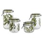 Conjunto de 4 Potes Home ESPRIT Verde Cristal Ferro 1,5 L 11,3 x 11,3 x 21,7 cm de Home ESPRIT, Armazenamento de alimentos - ...