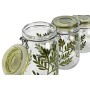 Conjunto de 4 Potes Home ESPRIT Verde Cristal Ferro 1,5 L 11,3 x 11,3 x 21,7 cm de Home ESPRIT, Armazenamento de alimentos - ...