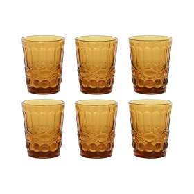 Conjunto de Copos Home ESPRIT Âmbar Cristal Com relevo 240 ml (6 Unidades) de Home ESPRIT, Copos de água e uísque - Ref: S305...