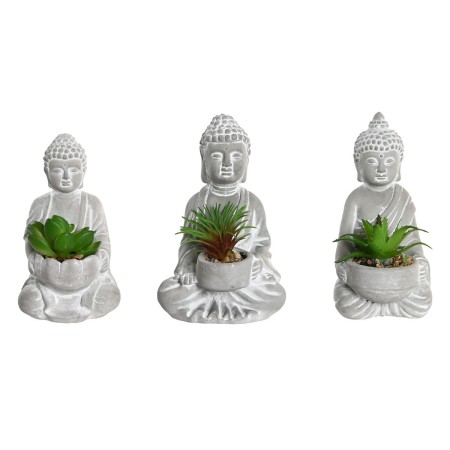 Pianta Decorativa Home ESPRIT Polietilene Cemento Buddha Orientale 10,5 x 8 x 16 cm (3 Unità) di Home ESPRIT, Piante artifici...