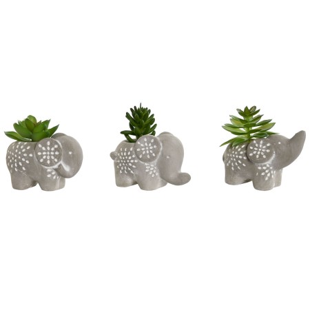 Planta Decorativa Home ESPRIT Polietileno Cemento 8 x 5 x 7 cm (3 Unidades) de Home ESPRIT, Plantas - Ref: S3056192, Precio: ...