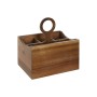 Cestello per posate Home ESPRIT Naturale Acacia 21 x 14,5 x 22 cm | Tienda24 - Global Online Shop Tienda24.eu