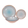 Dinnerware Set Home ESPRIT Blue Green Multicolour Pink Amber Stoneware 26,5 x 26,5 x 3 cm 27,5 x 27,5 x 3 cm 18 Pieces by Hom...