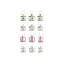 Postes de iluminação Home ESPRIT Branco Verde Cor de Rosa Cristal Ferro Shabby Chic 7 x 7 x 10 cm (3 Peças) (4 Unidades) | Tienda24 - Global Online Shop Tienda24.eu