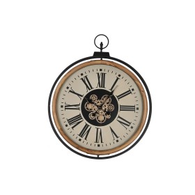 Reloj de Pared Home ESPRIT Negro Beige Dorado Natural Metal Madera de pino 74 x 9 x 91 cm de Home ESPRIT, Relojes de pared - ...