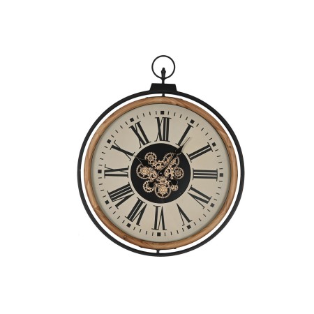 Orologio da Parete Home ESPRIT Nero Beige Dorato Naturale Metallo Legno di pino 74 x 9 x 91 cm di Home ESPRIT, Orologi da par...