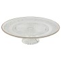 Flat Plate Home ESPRIT Transparent Golden Crystal 33 x 33 x 9,4 cm by Home ESPRIT, Plates and dishes - Ref: S3057005, Price: ...