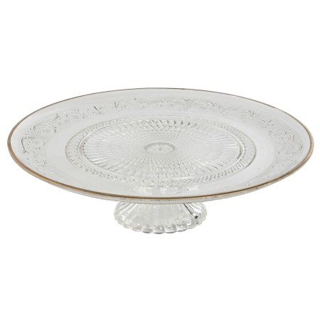 Assiette plate Home ESPRIT Transparent Doré Verre 33 x 33 x 9,4 cm de Home ESPRIT, Plats et plateaux - Réf : S3057005, Prix :...