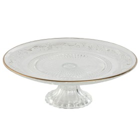 Assiette plate Home ESPRIT Transparent Doré Verre 23 x 23 x 8 cm de Home ESPRIT, Plats et plateaux - Réf : S3057007, Prix : 5...