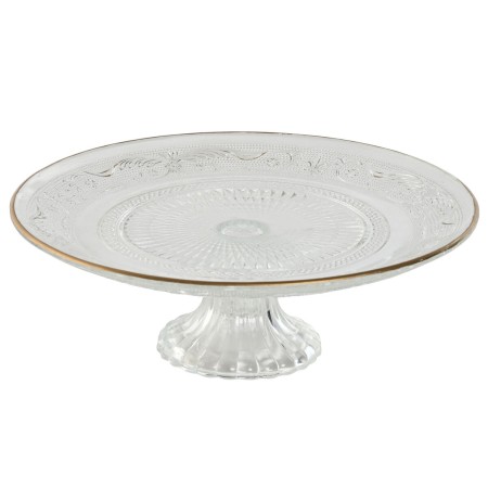 Flat Plate Home ESPRIT Transparent Golden Crystal 23 x 23 x 8 cm | Tienda24 - Global Online Shop Tienda24.eu