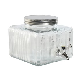 Dispensador de Agua Home ESPRIT Transparente Metal Silicona Cristal ABS 3,5 L 19 x 25 x 16 cm de Home ESPRIT, Dispensadores d...