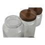 Set mit 3 Kanistern Home ESPRIT Durchsichtig natürlich Silikon Kristall Akazienholz 600 ml 900 ml 1,2 L 3 Stücke von Home ESP...