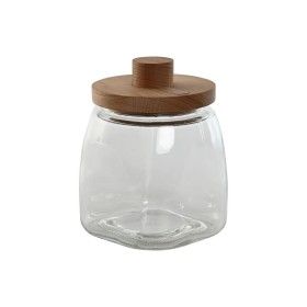 Boîte Home ESPRIT Transparent Naturel Silicone Verre Bois de hêtre 1,9 L de Home ESPRIT, Stockage des aliments - Réf : S30570...