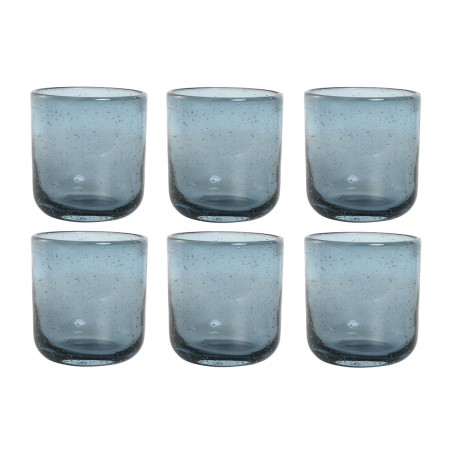 Set de Verres Home ESPRIT Bleu Verre 320 ml (6 Unités) | Tienda24 - Global Online Shop Tienda24.eu