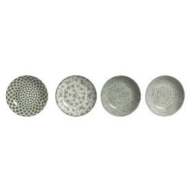 Set de Platos Home ESPRIT Blanco Verde Porcelana 20 x 20 x 4 cm de Home ESPRIT, Platos y fuentes - Ref: S3057172, Precio: 9,8...