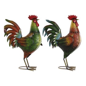 Figurine Décorative Home ESPRIT Multicouleur Coq 34,3 x 14 x 48,3 cm (2 Unités) de Home ESPRIT, Objets de décoration - Réf : ...