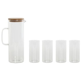 Conjunto de Copos Home ESPRIT Transparente Bambu Vidro de Borosilicato 210 ml de Home ESPRIT, Copos de água e uísque - Ref: S...