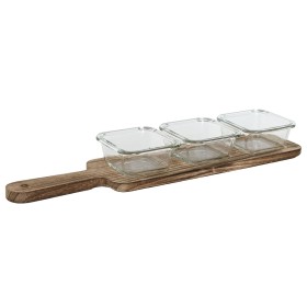 bandeja de aperitivos DKD Home Decor Marrom claro Natural Tropical 43 x 16 x 4 cm | Tienda24 - Global Online Shop Tienda24.eu