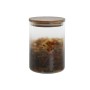 3 Tubs Home ESPRIT Grey Natural Acacia Borosilicate Glass 900 ml 1,5 L 1,2 L 3 Pieces by Home ESPRIT, Food storage - Ref: S30...