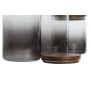 Set de 3 Boites Home ESPRIT Gris Naturel Acacia Verre Borosilicaté 900 ml 1,5 L 1,2 L 3 Pièces de Home ESPRIT, Stockage des a...