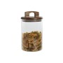 Set di 3 Barattoli Home ESPRIT Marrone Trasparente Acacia Vetro Borosilicato 650 ml 900 ml 1 L 3 Pezzi di Home ESPRIT, Conser...