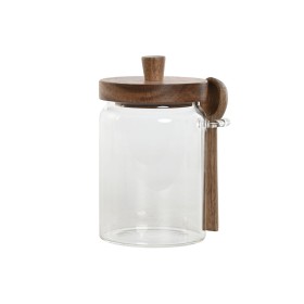 Bote Home ESPRIT Castanho Transparente Acácia Vidro de Borosilicato 650 ml de Home ESPRIT, Armazenamento de alimentos - Ref: ...