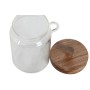 Barattolo Home ESPRIT Marrone Trasparente Acacia Vetro Borosilicato 650 ml di Home ESPRIT, Conservazione di alimenti - Rif: S...