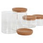 Conjunto de Potes Home ESPRIT Transparente Natural Cortiça Vidro de Borosilicato de Home ESPRIT, Armazenamento de alimentos -...