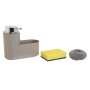 Soap Dispenser Home ESPRIT Beige Grey polystyrene ABS 17 x 7,5 x 15 cm (2 Units) by Home ESPRIT, Stands and dispensers - Ref:...