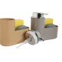 Dispensador de Jabón Home ESPRIT Beige Gris Poliestireno ABS 17 x 7,5 x 15 cm (2 Unidades) de Home ESPRIT, Soportes y dispens...