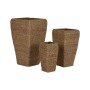 Set di vasi da fiori Home ESPRIT Naturale Metallo Fibra naturale 40 x 40 x 70 cm (3 Pezzi) di Home ESPRIT, Cachepot - Rif: S3...