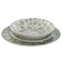 Set de Vajilla Home ESPRIT Blanco Verde Porcelana Floral 27 x 27 x 2 cm 18 Piezas de Home ESPRIT, Vajillas combinadas - Ref: ...