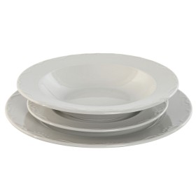 Set de Vajilla Home ESPRIT Blanco Porcelana 27 x 27 x 2 cm 18 Piezas de Home ESPRIT, Vajillas combinadas - Ref: S3058179, Pre...